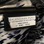 Balenciaga Metallic Craquele Calfskin Classic Hardware City Black