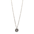 Gucci Metal Lion Head Necklace Silver