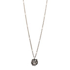 Gucci Metal Lion Head Necklace Silver