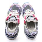 Balenciaga Mesh Rubber Womens Runner Sneakers 37 Multicolor