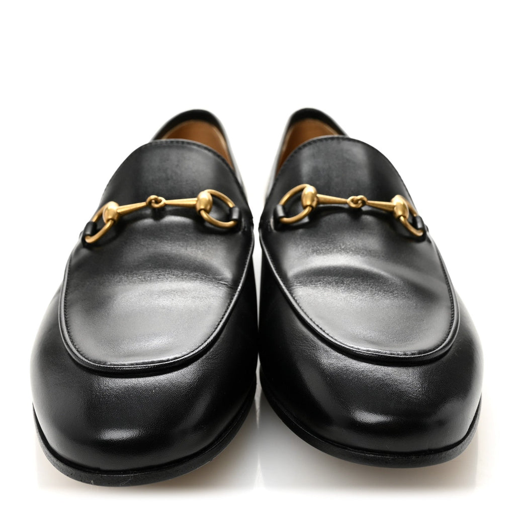 Gucci Calfskin Womens Jordaan Loafers 39 Black