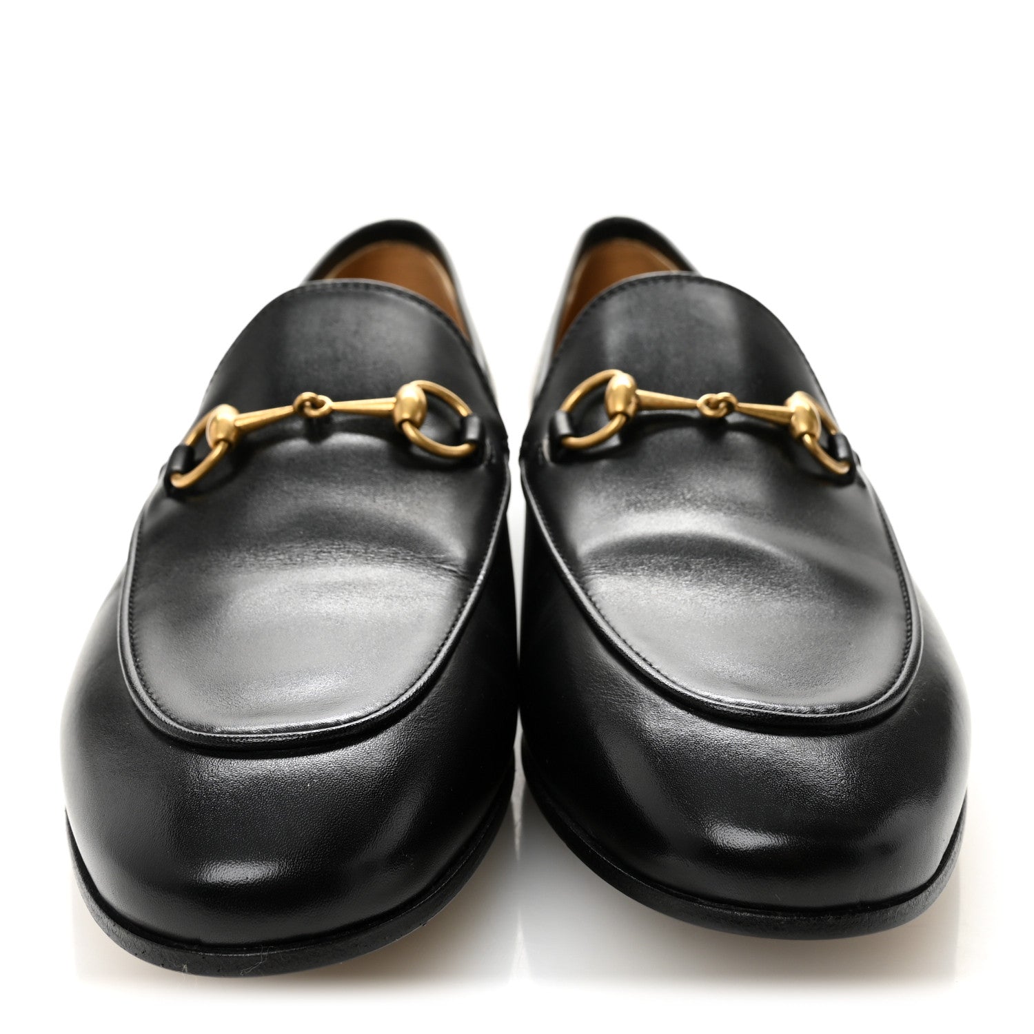 Gucci Calfskin Womens Jordaan Loafers 39 Black