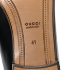 Gucci Calfskin Womens Jordaan Loafers 41 Black