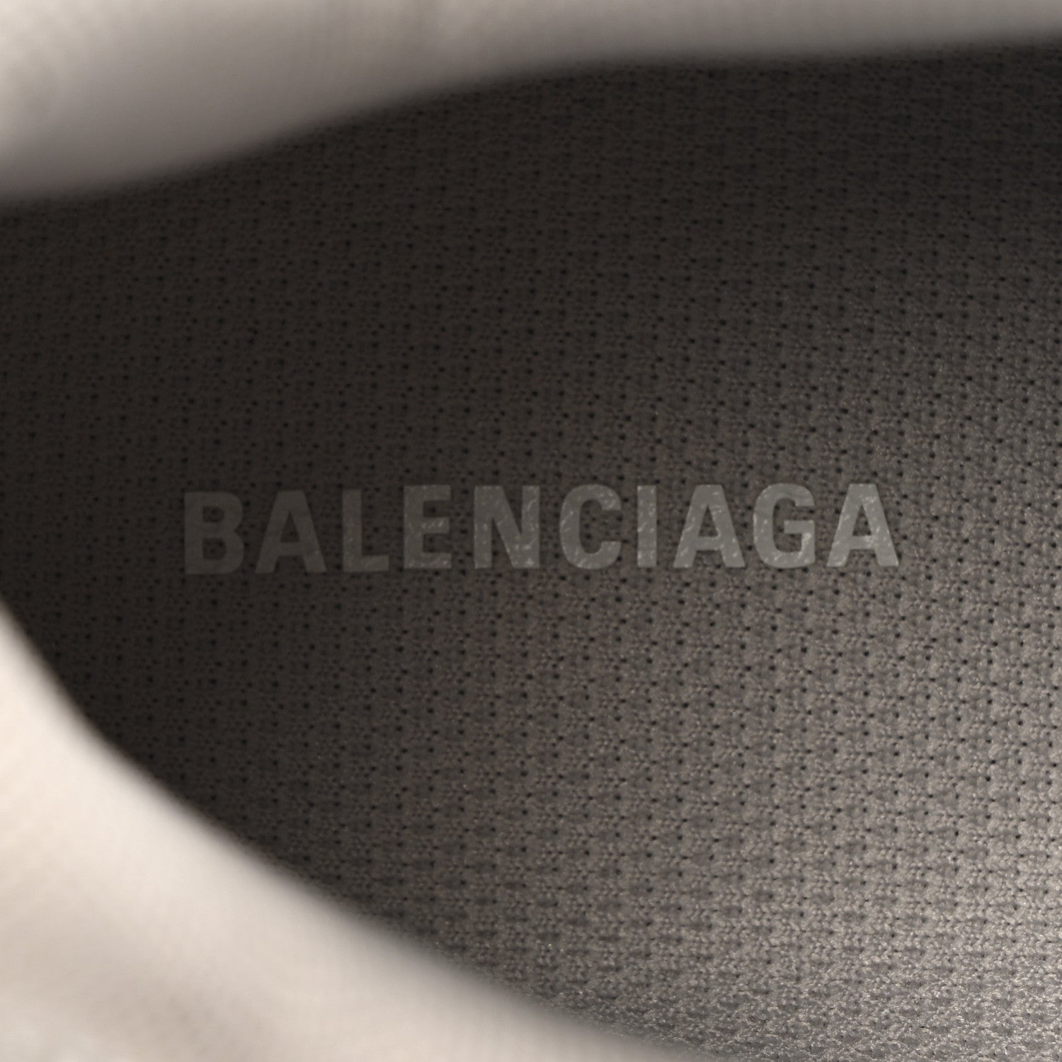 Balenciaga Microfiber Strass Embellished Womens Triple S Sneakers 39 Light Grey