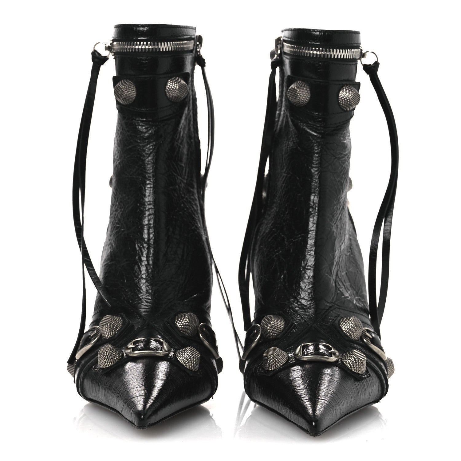 Balenciaga Agneau Arena Cagole 90mm Ankle Boots 39 Black