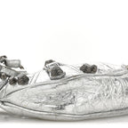 Balenciaga Agneau Arena Neo Cagole Mini Handbag Silver