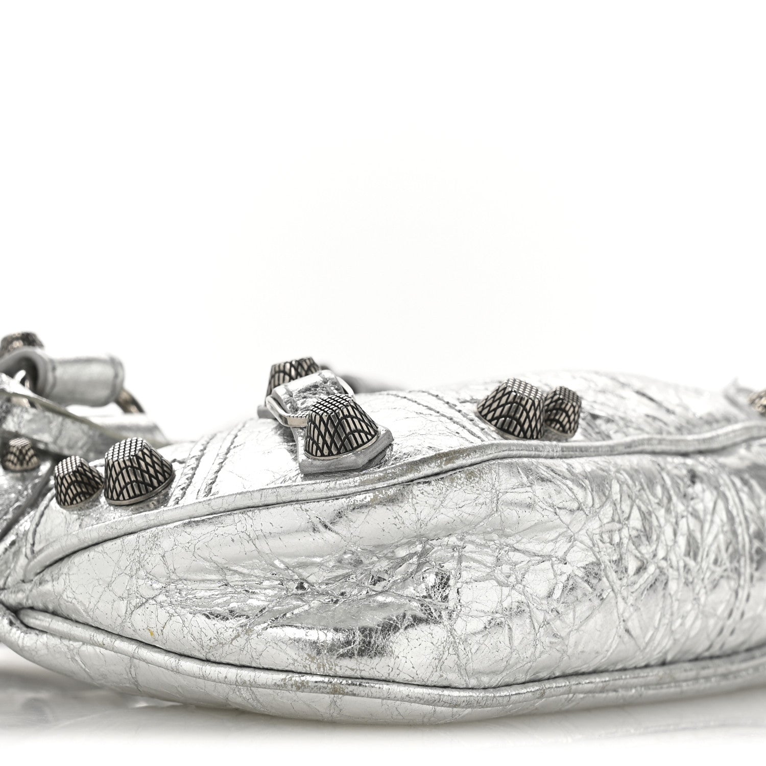 Balenciaga Agneau Arena Neo Cagole Mini Handbag Silver