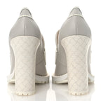 Bottega Veneta Calfskin Loafer Pumps 39.5 Mist Bianco