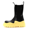 Bottega Veneta Calfskin The Tire Chelsea Boots 39.5 Black Seagrass