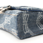 Balenciaga Denim BB Monogram Hourglass Chain Bag Blue