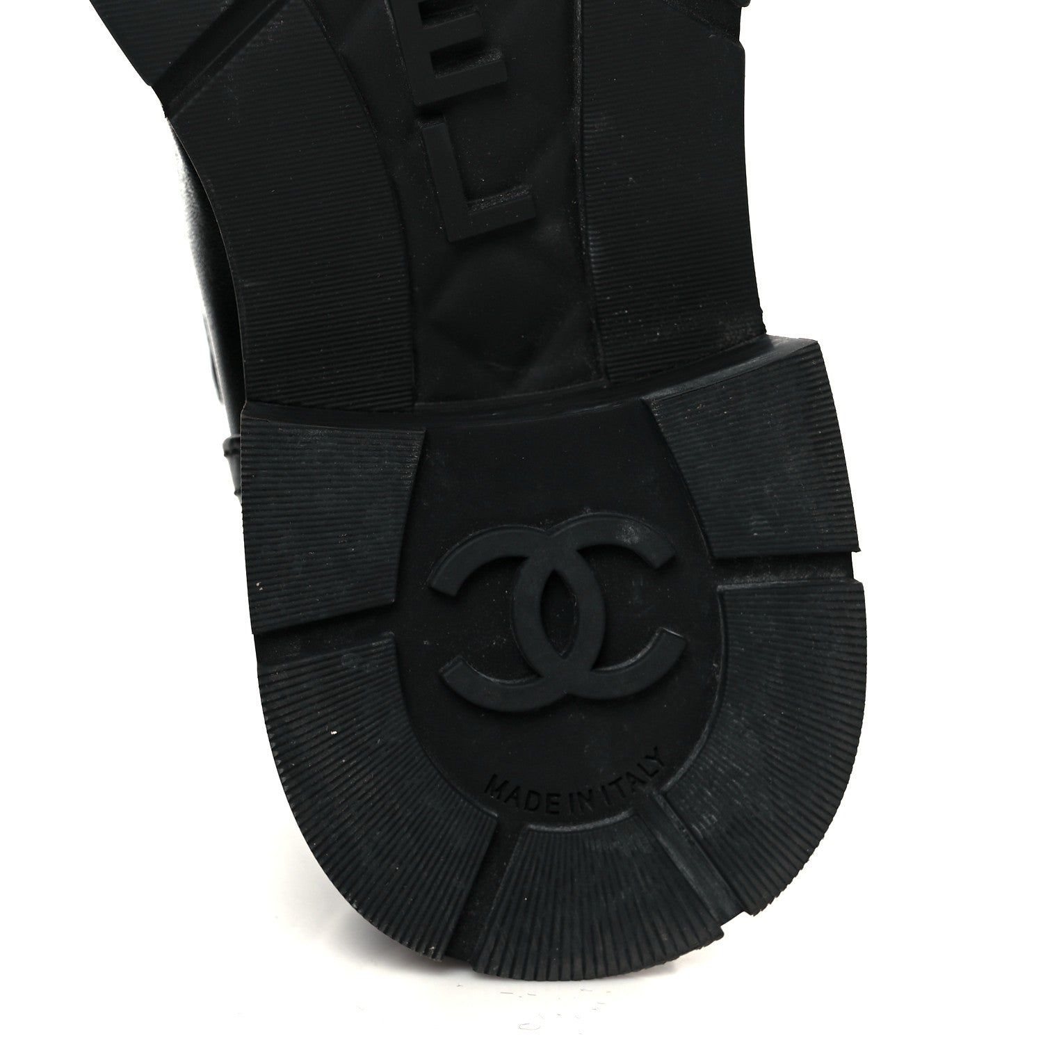Chanel Calfskin Knit CC Short Boots 38 Black