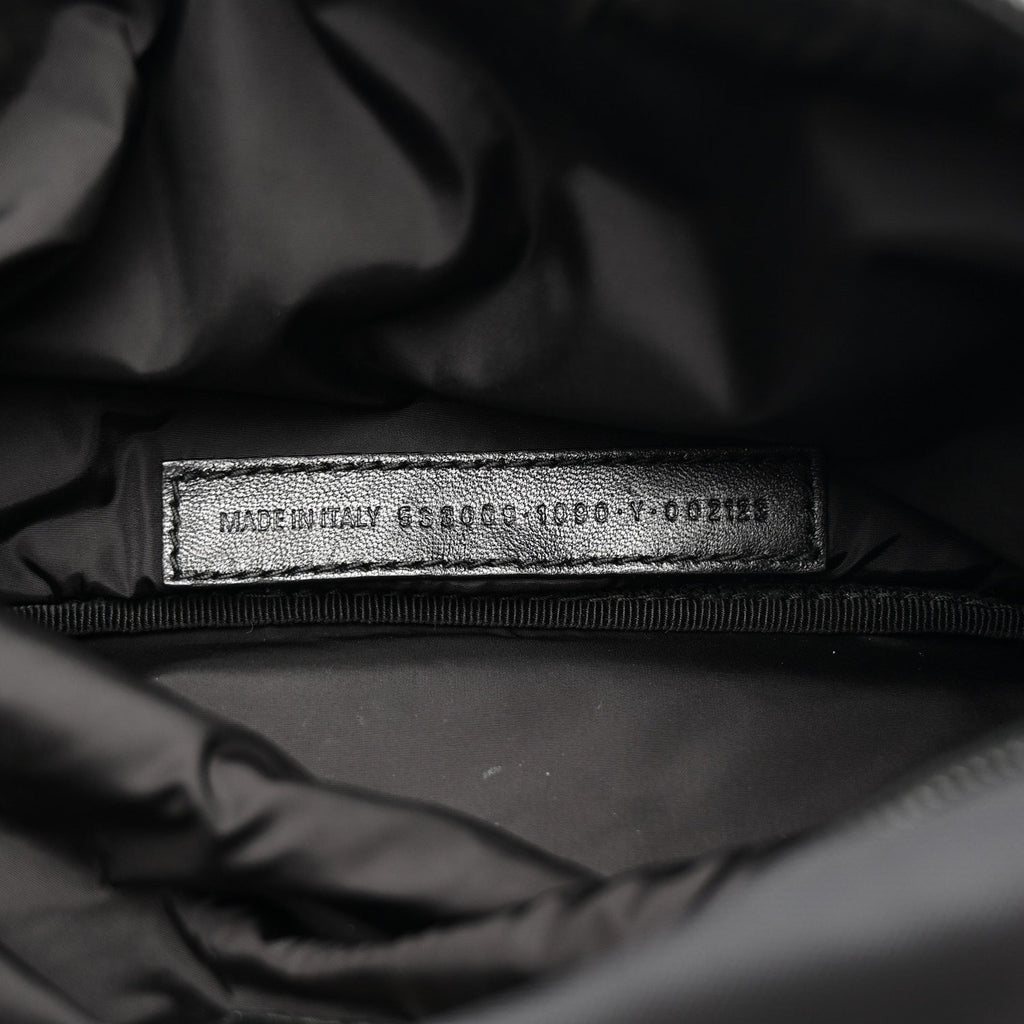 Balenciaga Recycled Sport Nylon Logo Embroidered Wheel Beltpack Black