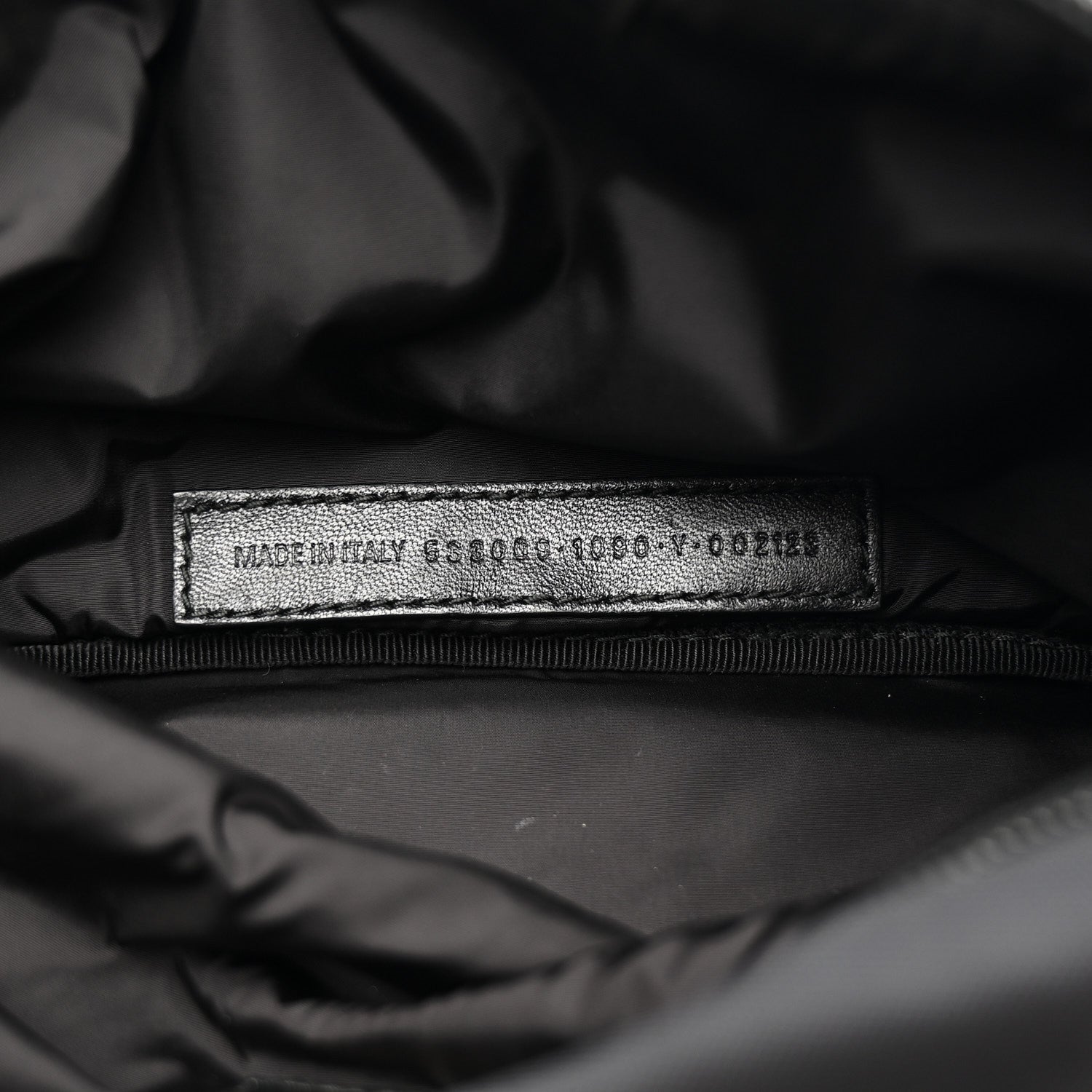 Balenciaga Recycled Sport Nylon Logo Embroidered Wheel Beltpack Black