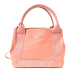 Balenciaga Agneau Stadio Ruban Viscose Navy Cabas XS Rose Ballerine
