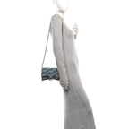 Balenciaga Denim BB Monogram Hourglass Chain Bag Blue
