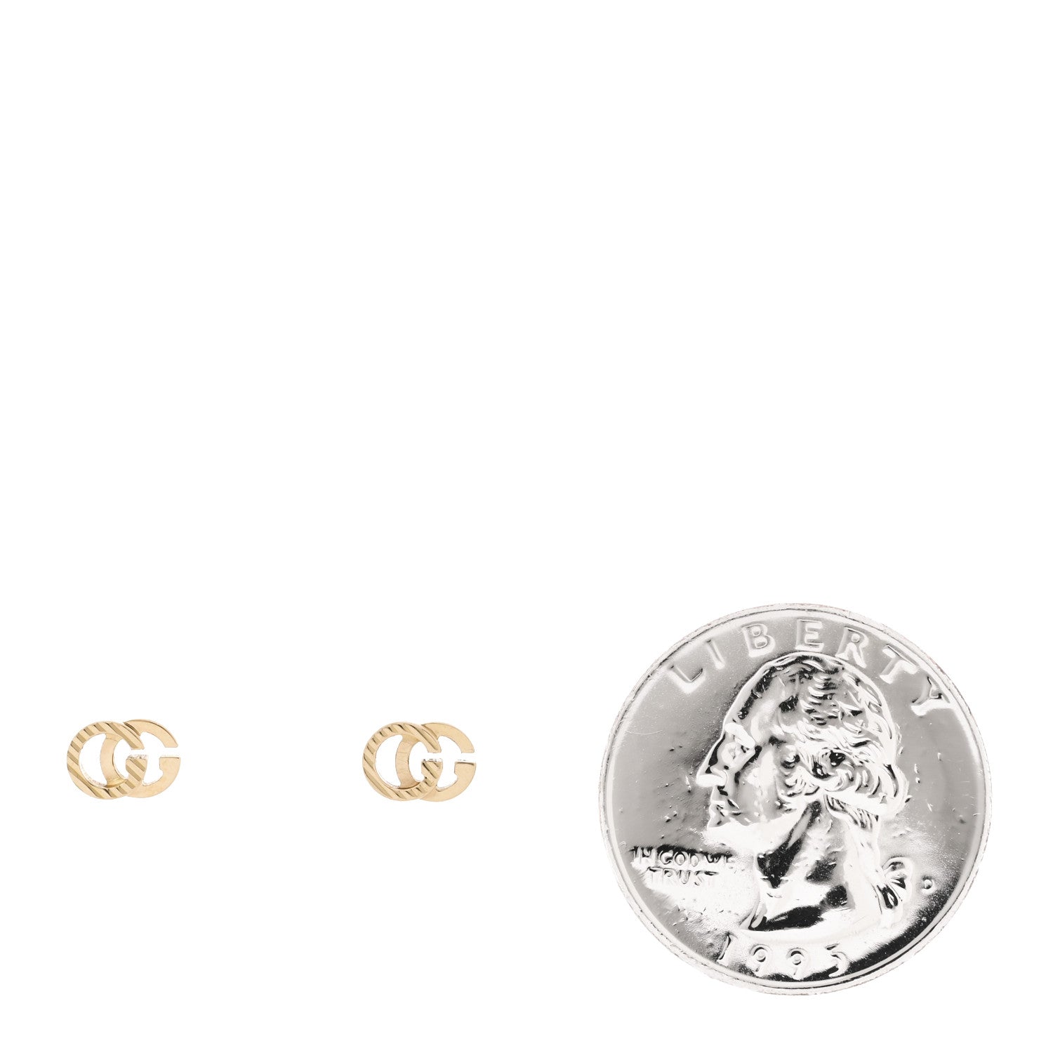 Gucci 18K Yellow Gold Mini Running GG Stud Earrings
