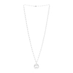 Gucci Sterling Silver Interlocking Circle GG Pendant Necklace