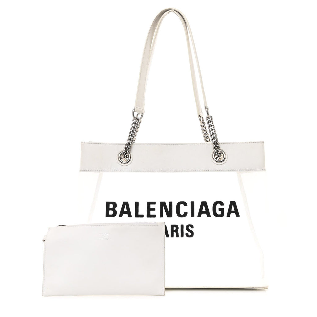 Balenciaga Mesh Large Duty Free Tote White