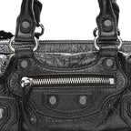 Balenciaga Agneau Arena Mini Le Cagole Duffle Crossbody Bag Black