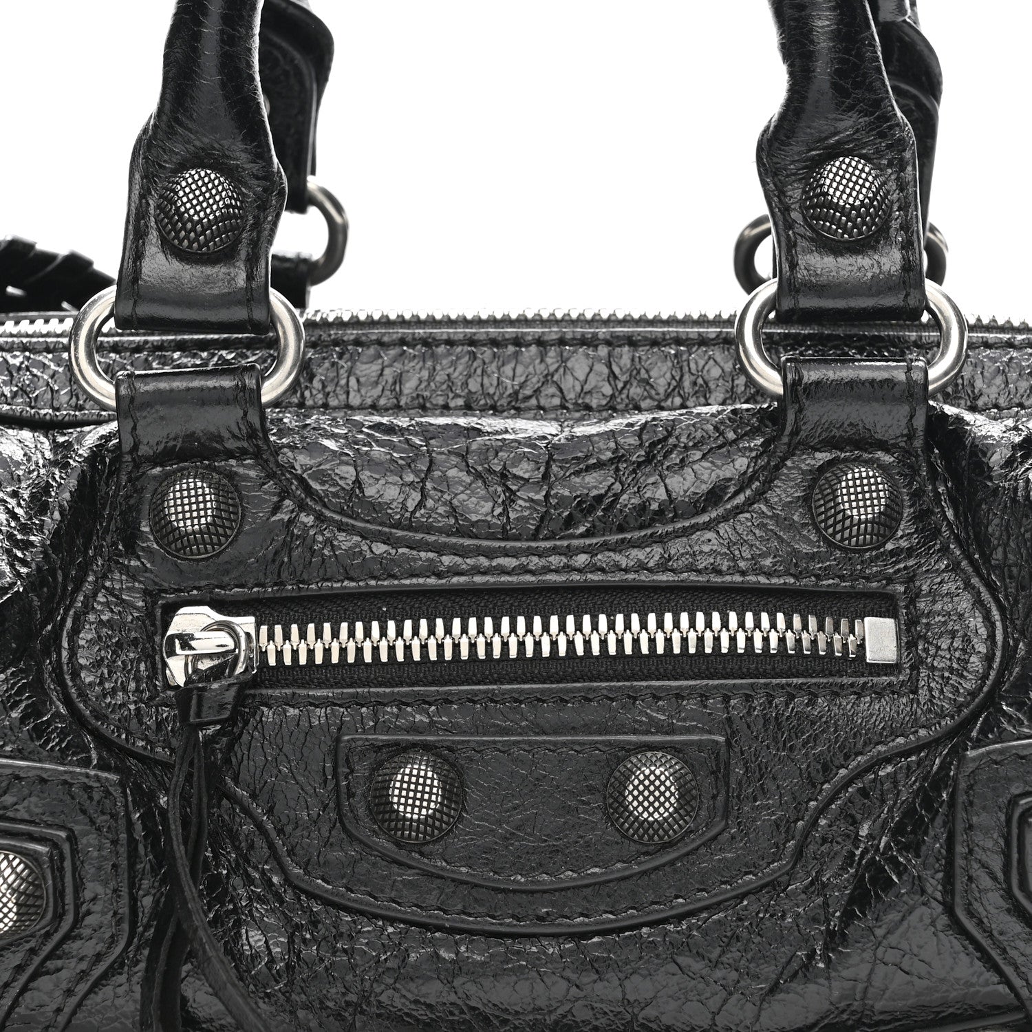 Balenciaga Agneau Arena Mini Le Cagole Duffle Crossbody Bag Black