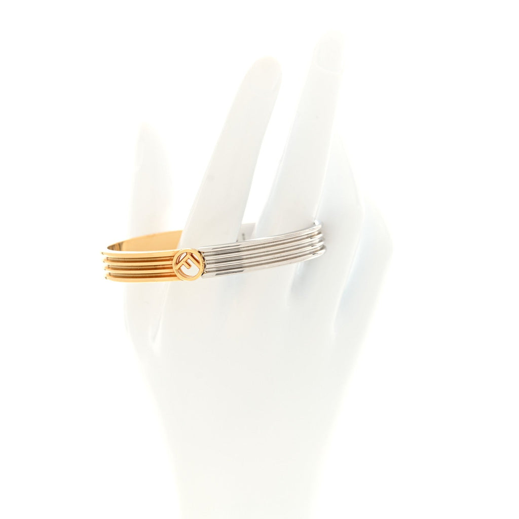 Fendi Metal F Is Fendi Bracelet M Gold Silver