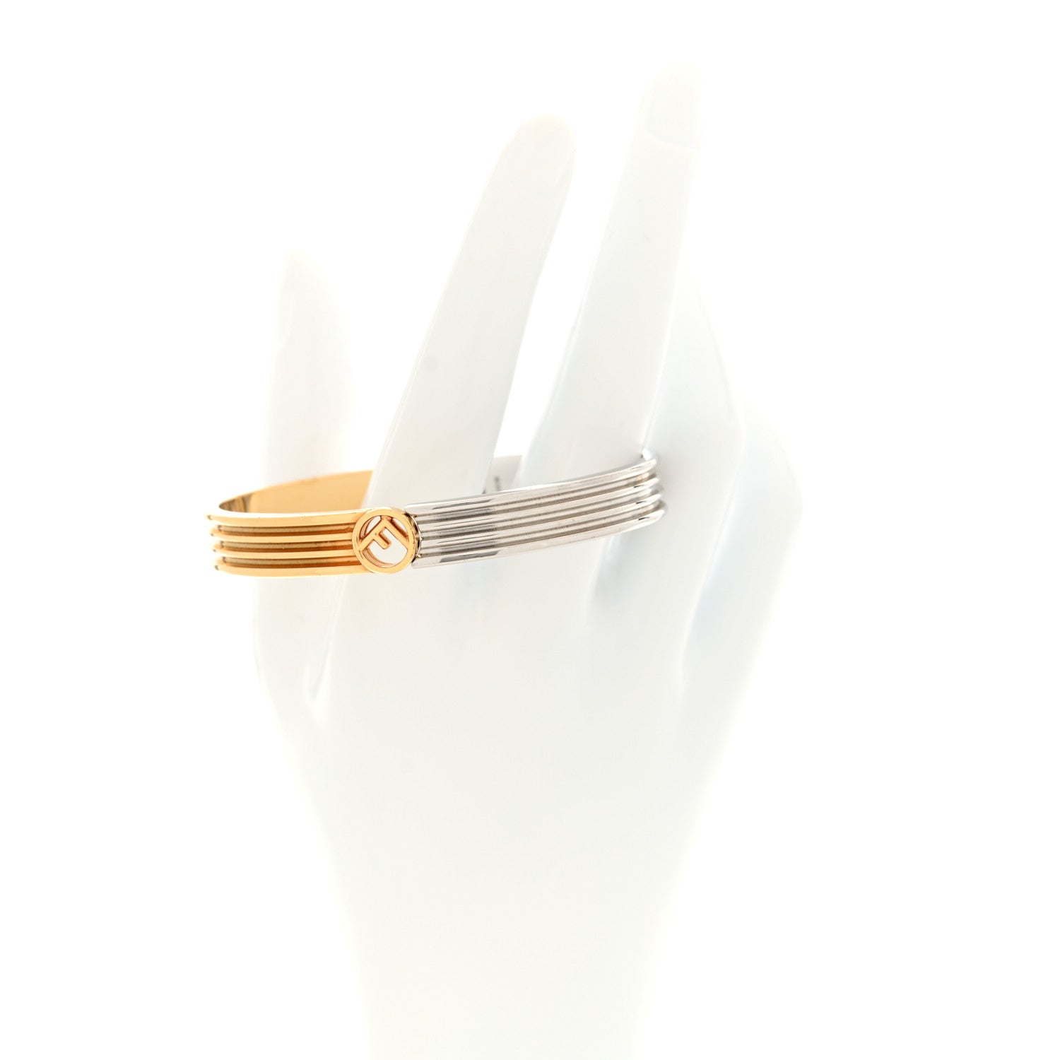 Fendi Metal F Is Fendi Bracelet M Gold Silver