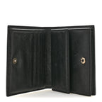 Balenciaga Coated Canvas BB Monogram Allover Logo Card Holder Wallet Black Grey White