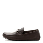 Gucci Soft Clove Calfskin Mens Horsebit Driver Loafers 9 Cocoa