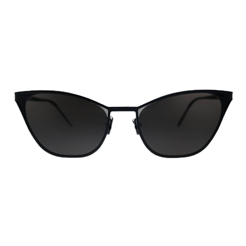 Saint Laurent Sunglasses Cat Eye Full Rim, Silver Frame and Grey Lens SL409001