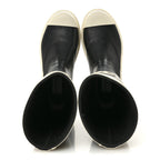 Chanel Caoutchouk CC High Boots 40 Black White