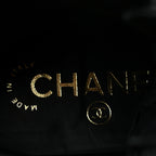 Chanel Shiny Calfskin Quilted Lace Up Combat Boots 37.5 Black