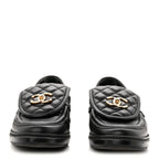Chanel Lambskin Quilted CC Turnlock Loafers 39 Black
