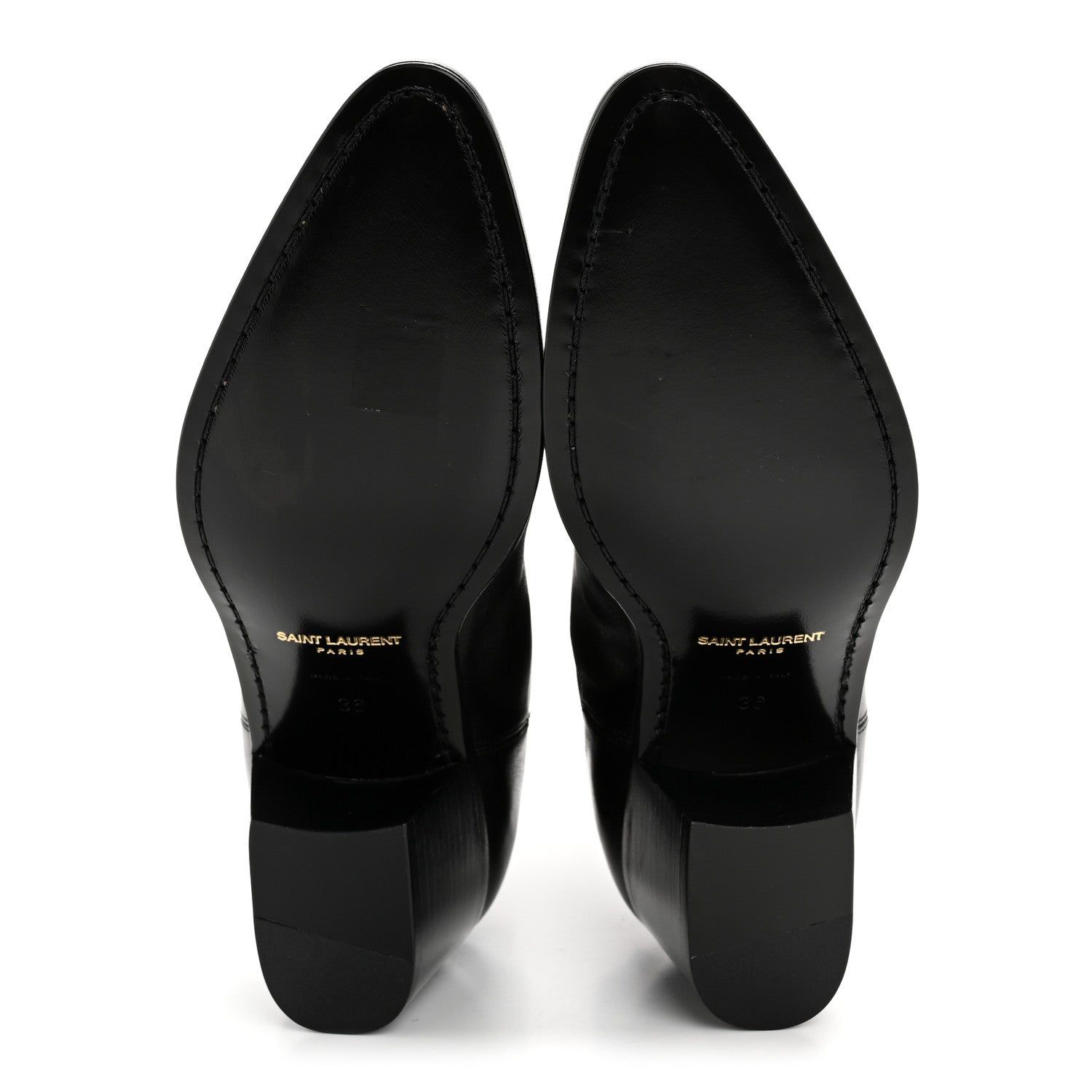 Saint Laurent Incrociato Muriel Vassili 60 Ankle Zip Boots 36 Black