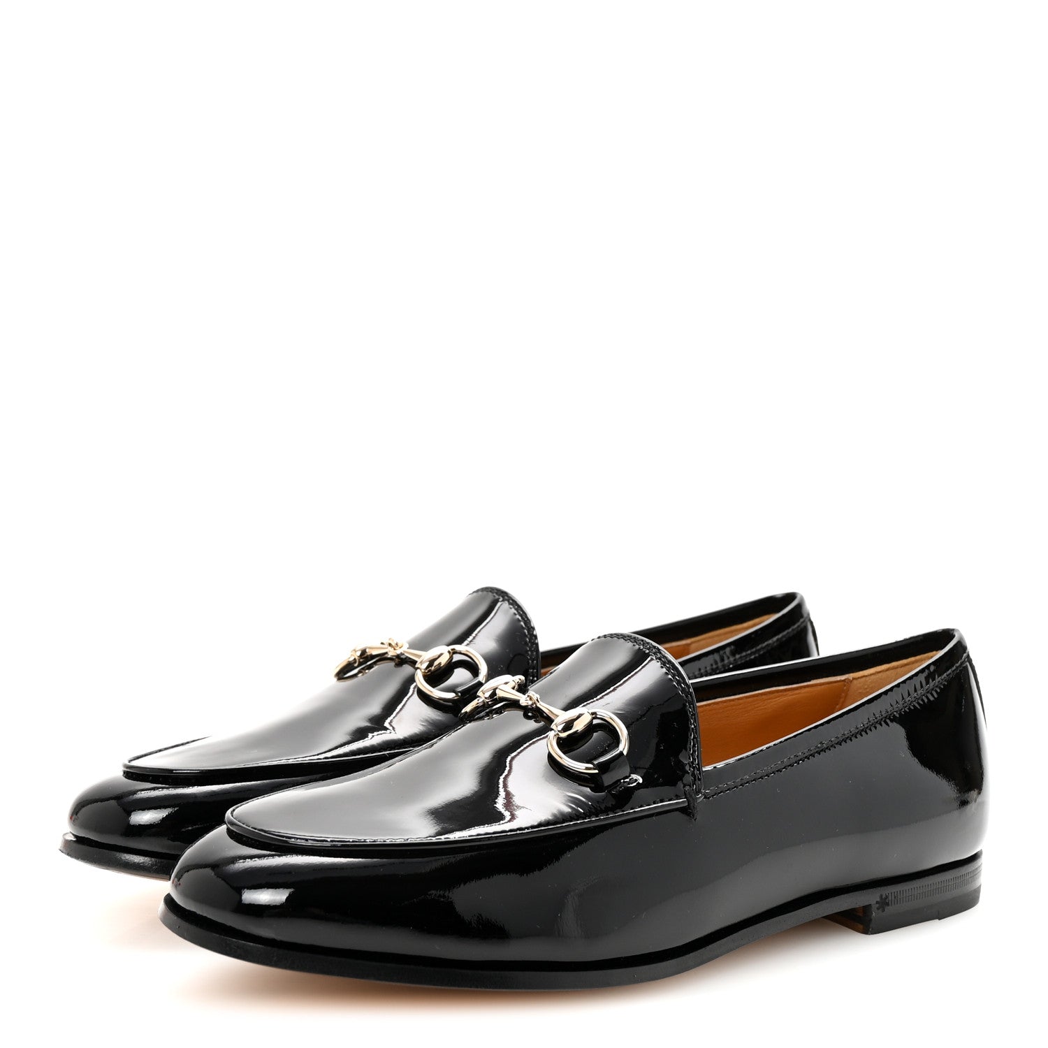 Gucci Patent Women's Jordaan Loafers  35.5 Black