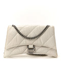 Balenciaga Crushed Calfskin Quilted XS Crush Chain Bag  Optic White