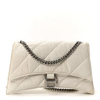 Balenciaga Crushed Calfskin Quilted XS Crush Chain Bag  Optic White