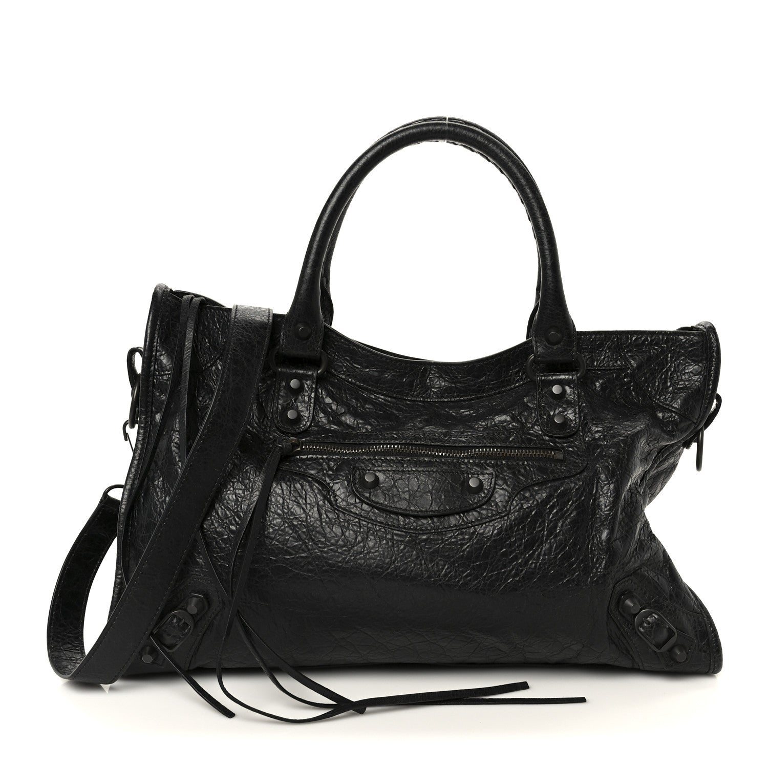 Balenciaga Agneau Arena Storico Classic Hardware Medium Le City Black