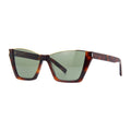 Saint Laurent Sunglasses Cat Eye Full Rim, Havana Frame and Green Lens SL369KATE002