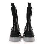 Bottega Veneta Calfskin The Tire Chelsea Boots 39 Black Transparent