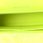 Balenciaga Faux Fur Medium Fluffy Hourglass Top Handle Bag Fluo Yellow