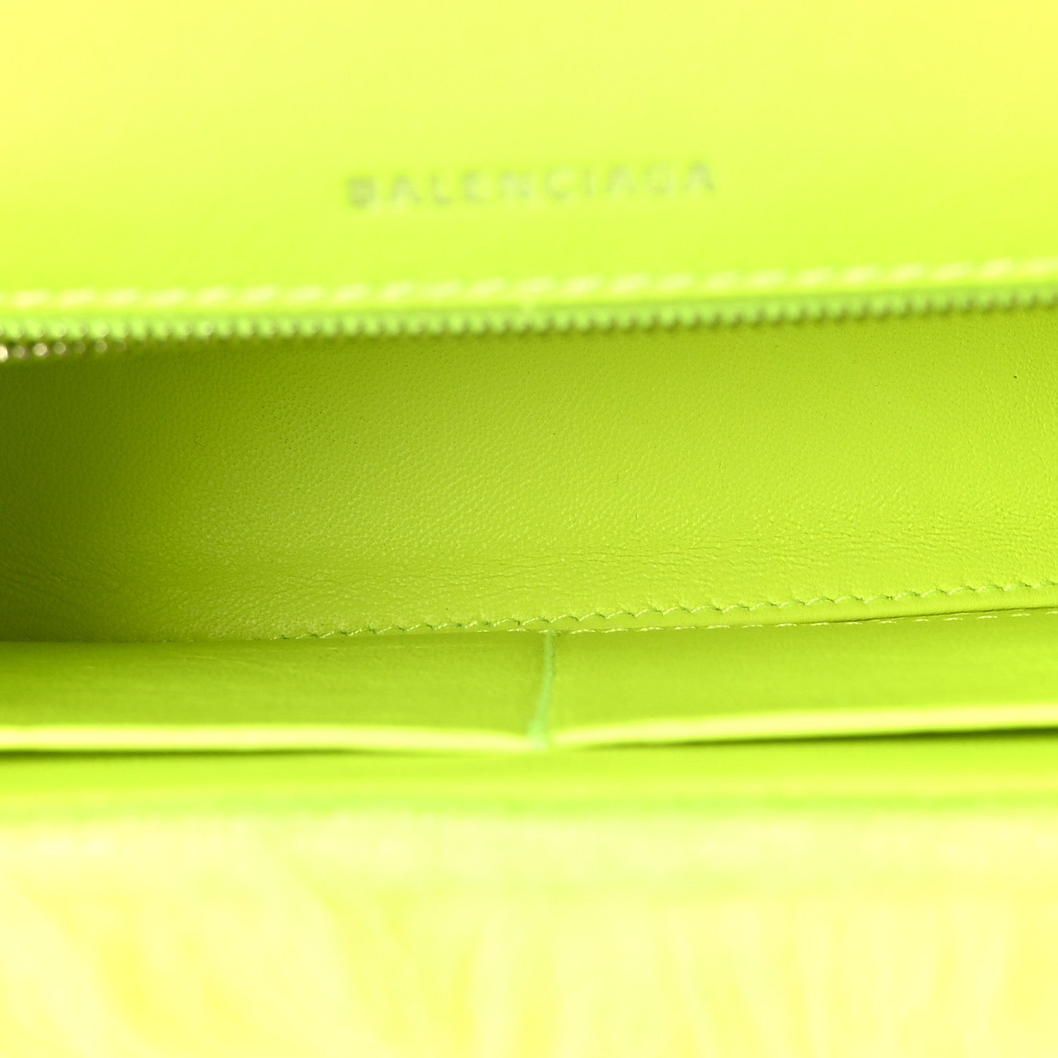 Balenciaga Faux Fur Medium Fluffy Hourglass Top Handle Bag Fluo Yellow