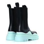 Bottega Veneta Calfskin Womens The Tire Chelsea Boots 39 Black Flannel