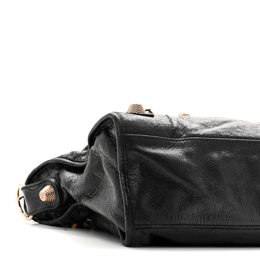 Balenciaga Agneau Giant 21 Rose Gold Hardware City Black