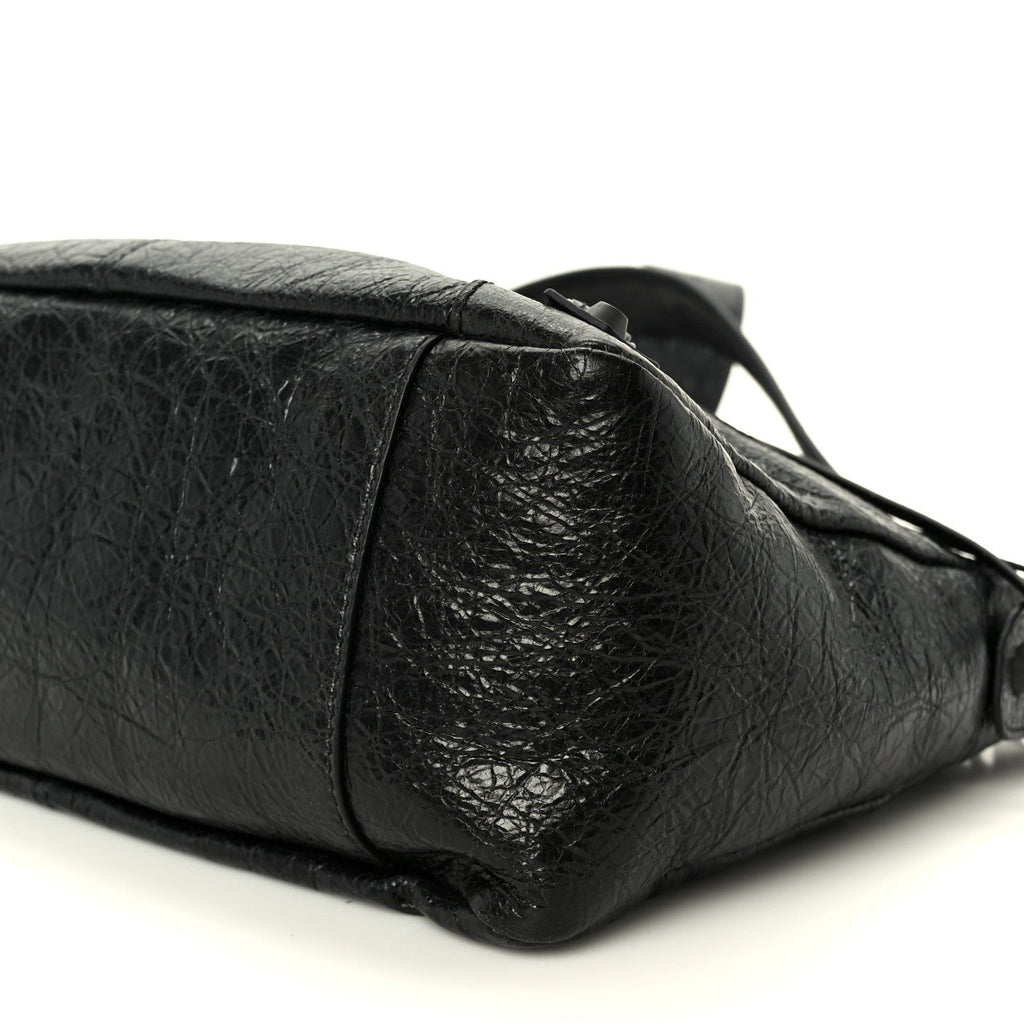 Balenciaga Agneau Arena Storico Classic Hardware Small Le City Moto Black