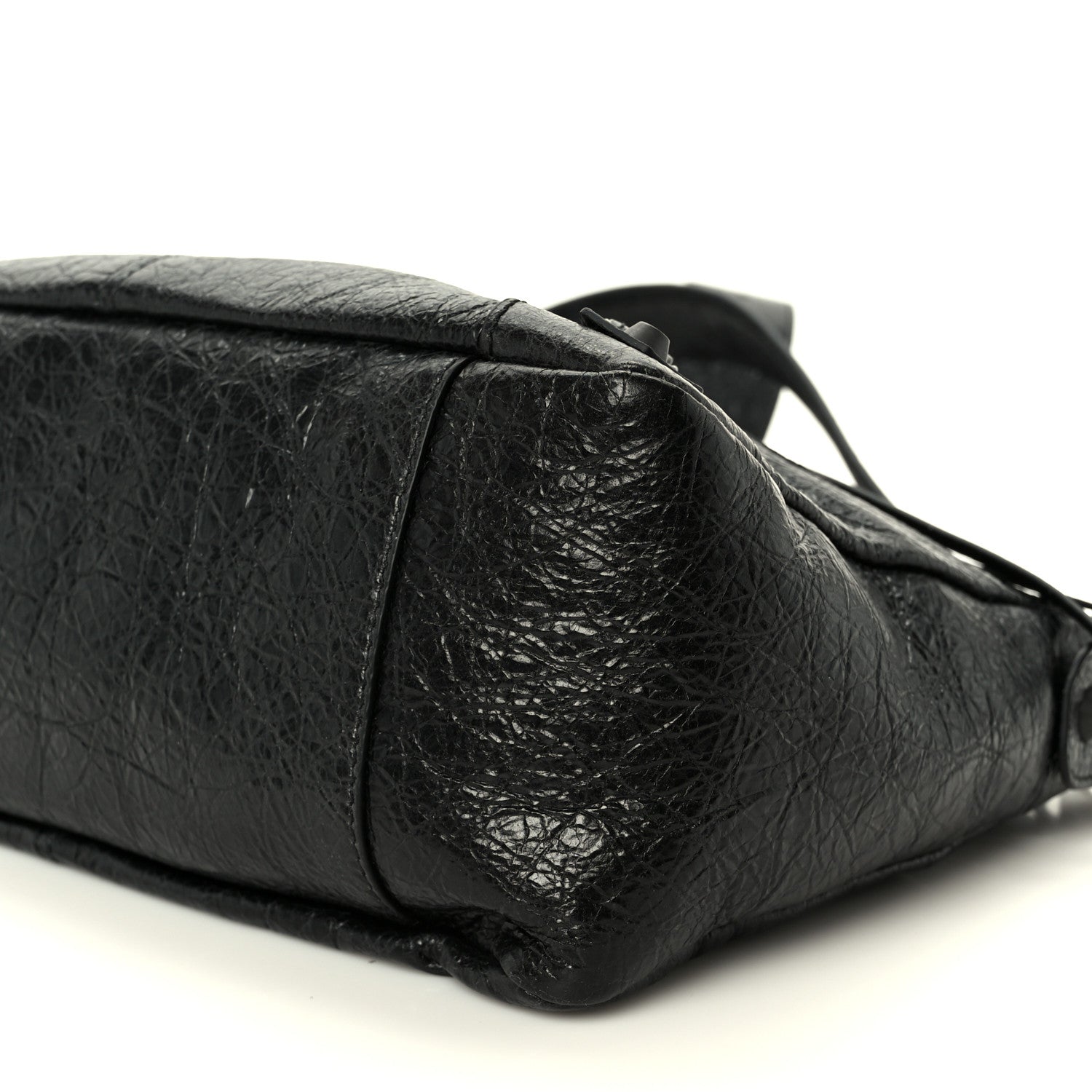 Balenciaga Agneau Arena Storico Classic Hardware Small Le City Moto Black