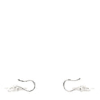 Gucci Sterling Silver Trademark Round Drop Earrings