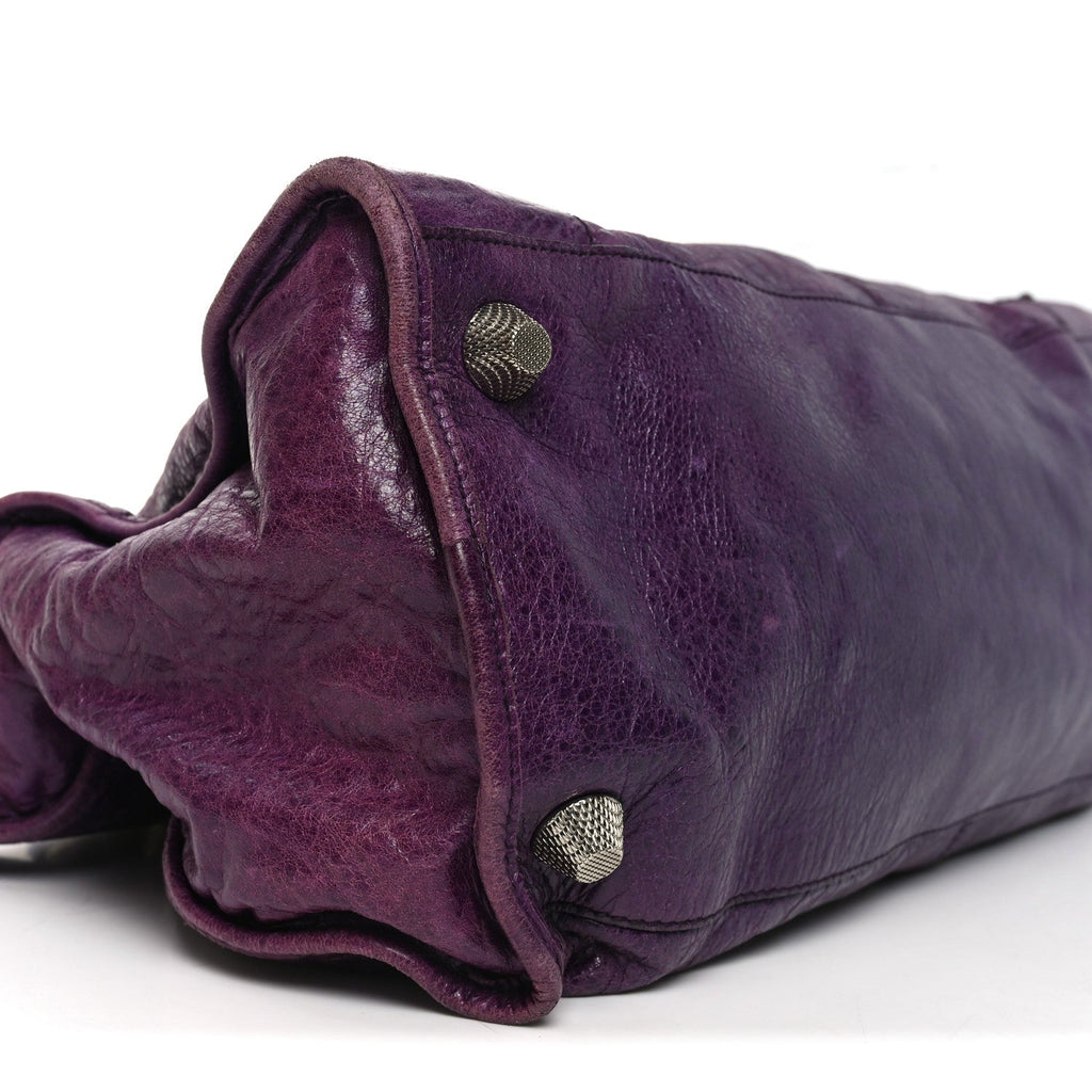 Balenciaga Agneau Giant 21 Silver Hardware Work Raisin