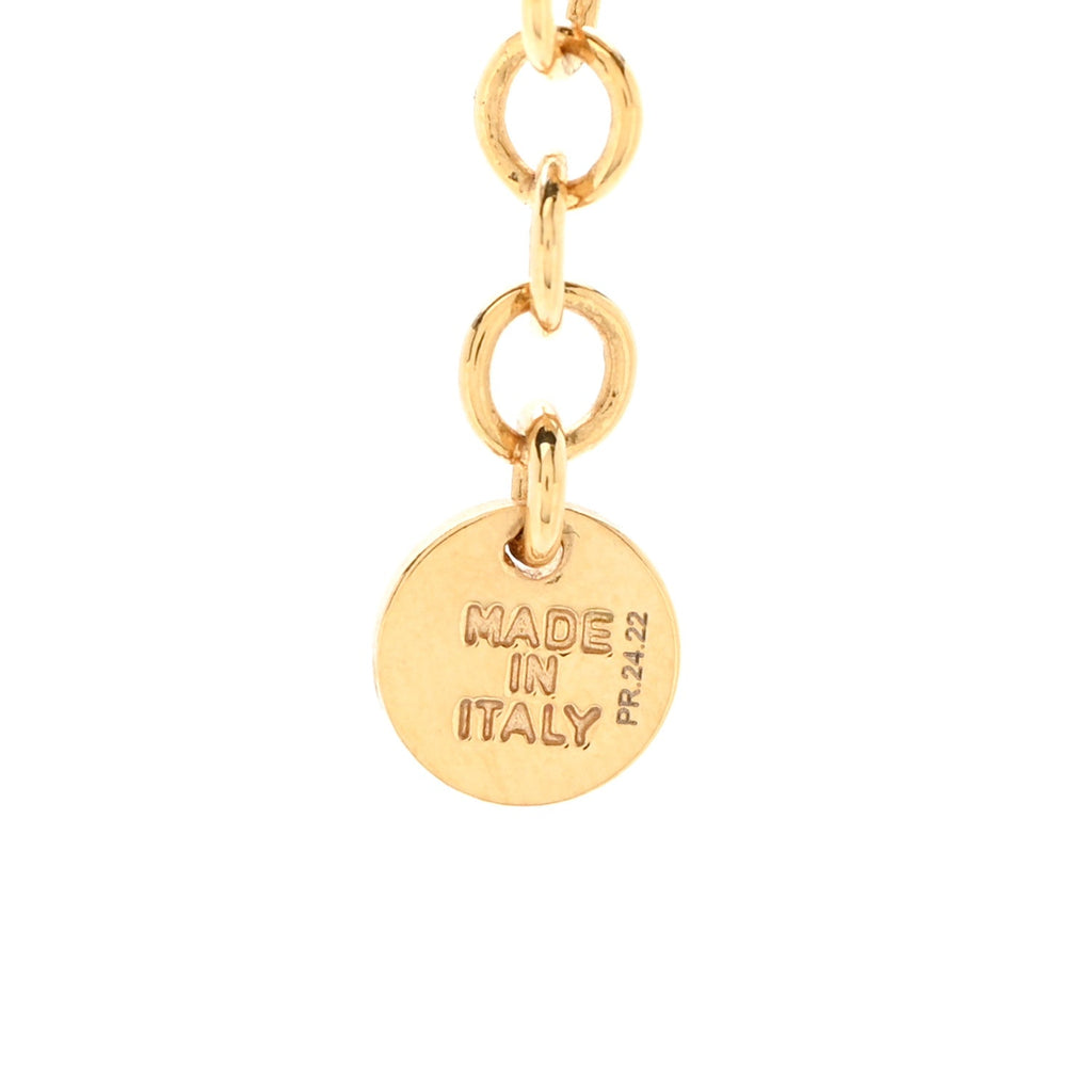 Fendi Metal Crystal Fendi First Tennis Choker Necklace Gold