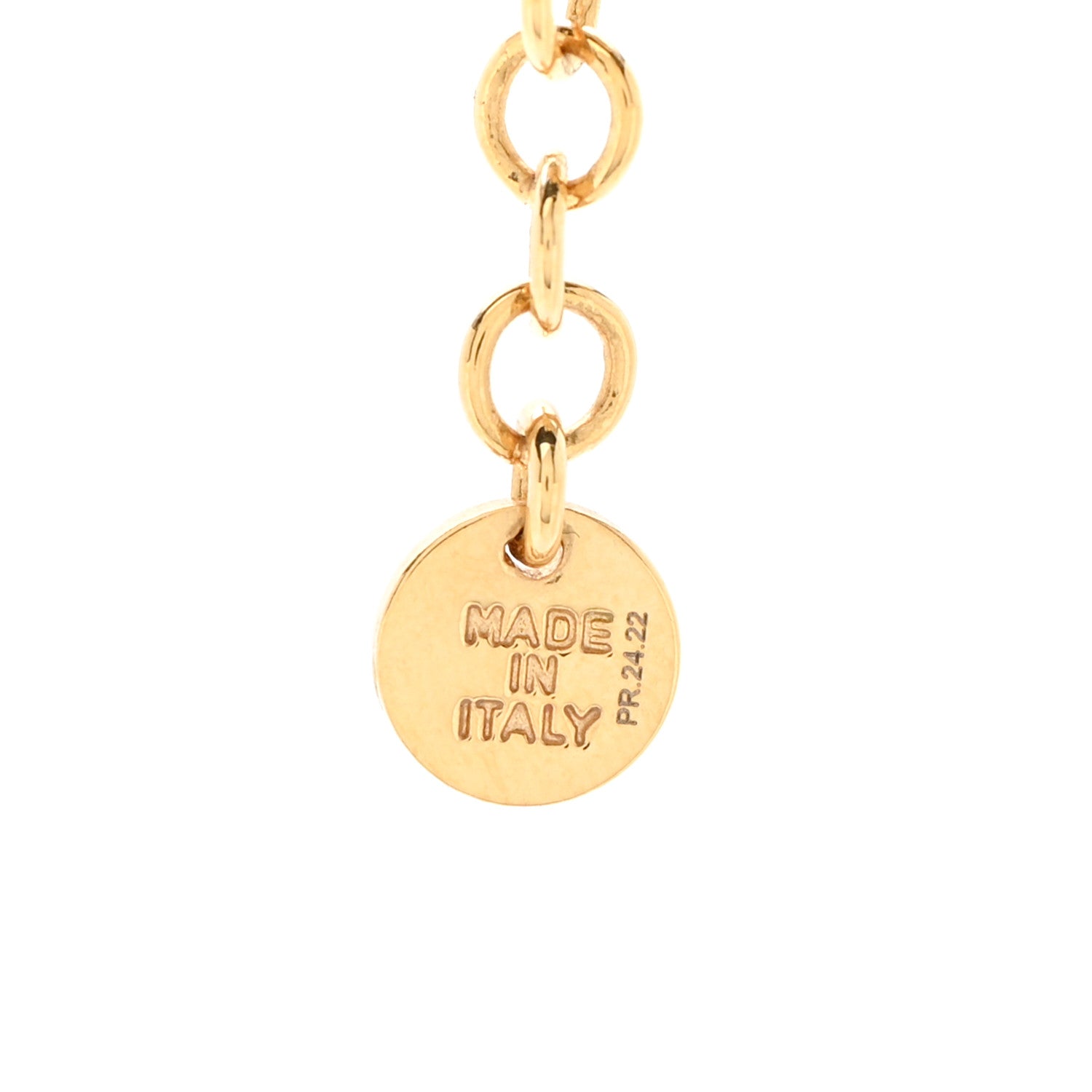 Fendi Metal Crystal Fendi First Tennis Choker Necklace Gold