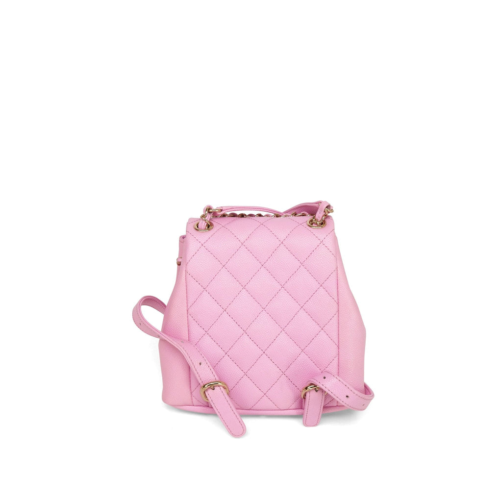 Chanel 22S Light Pink Caviar Quilted Mini Duma Backpack Light Gold Hardware